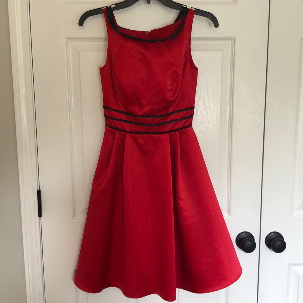 Red Satin cocktail dress